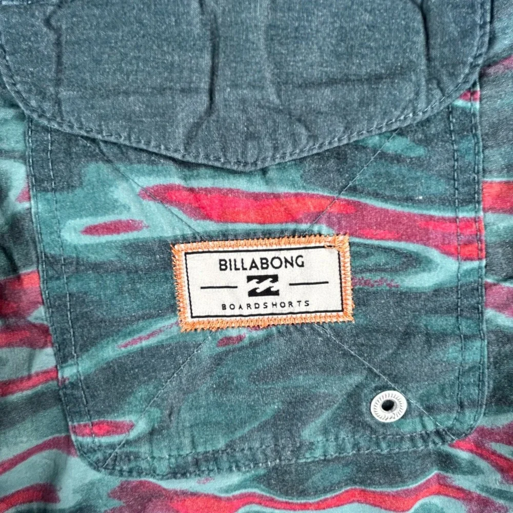 Billabong All Day Sunset‎ Lo Tides Board Shorts Mens Blue Orange Water Shade